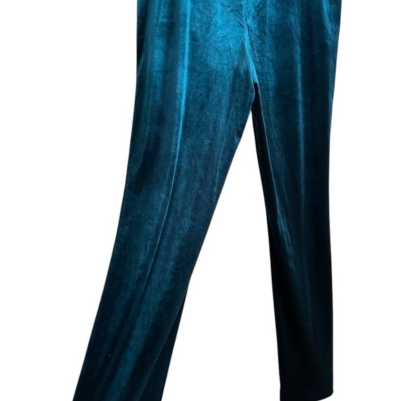 Rachel Roy Velvet Pull On Dark Green Teal Turquoise Pants Size M NWT - Picture 3 of 17